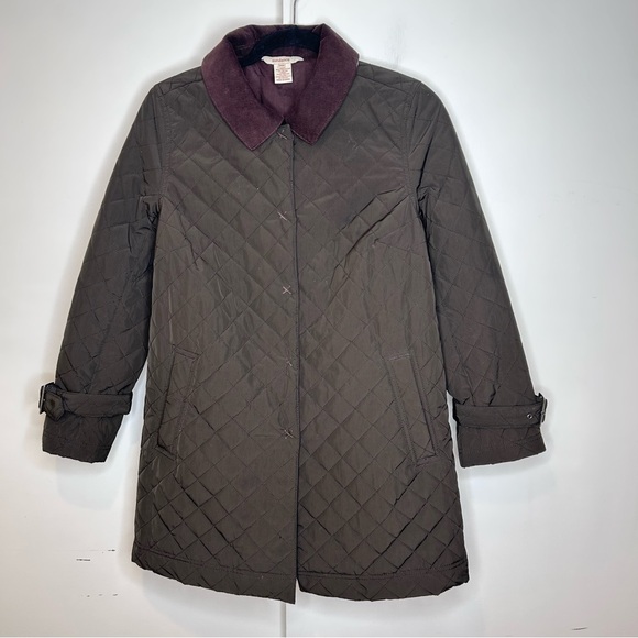 SUNDANCE Catalog Quilted Utility Corduroy Collar Barn Jacket - Picture 1 of 5
